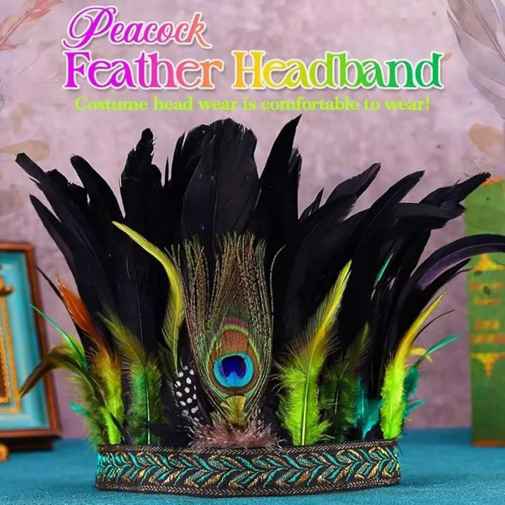 Peacock Feather Headband